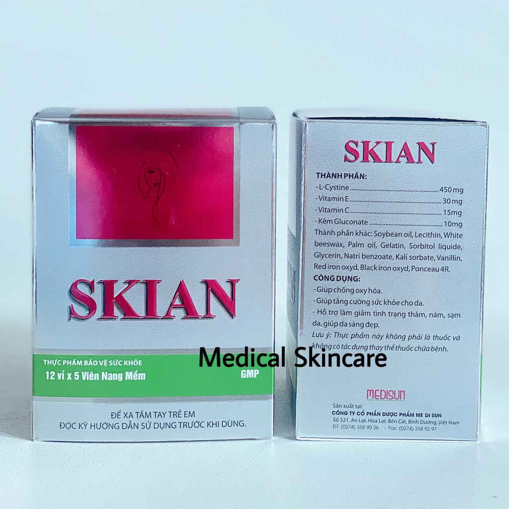 SKIAN - Viên uống đẹp da, chống lão hoá, giảm nám, sạm da chứa l-cystine / l-cystin | BigBuy360 - bigbuy360.vn