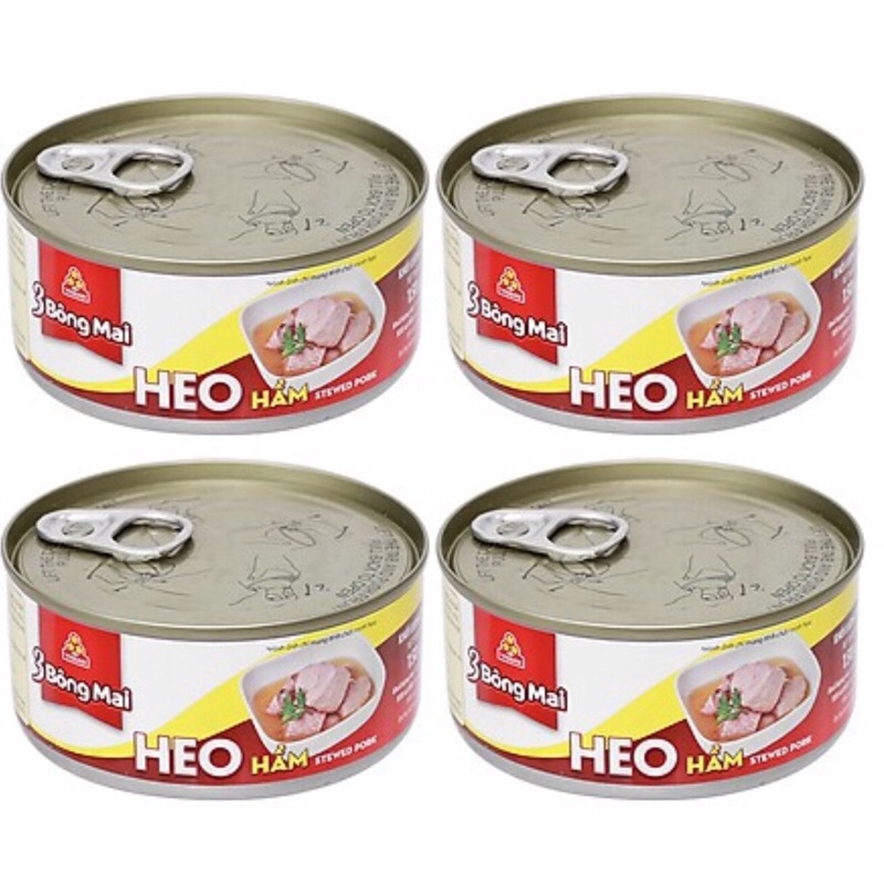 Thùng 72 hộp heo hầm 3 bông mai Vissan 150g