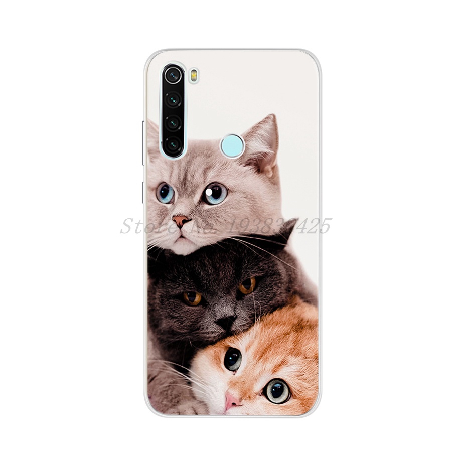 Ốp điện thoại silicone mềm bo viền in họa tiết nhiều màu cho Xiaomi Redmi Note 8 2021