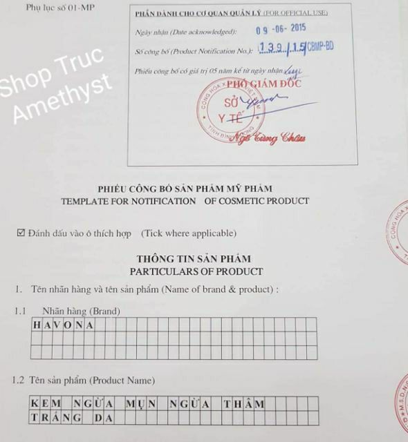 KEM NGỪA MỤN NGỪA THÂM TRẮNG DA HAVONA