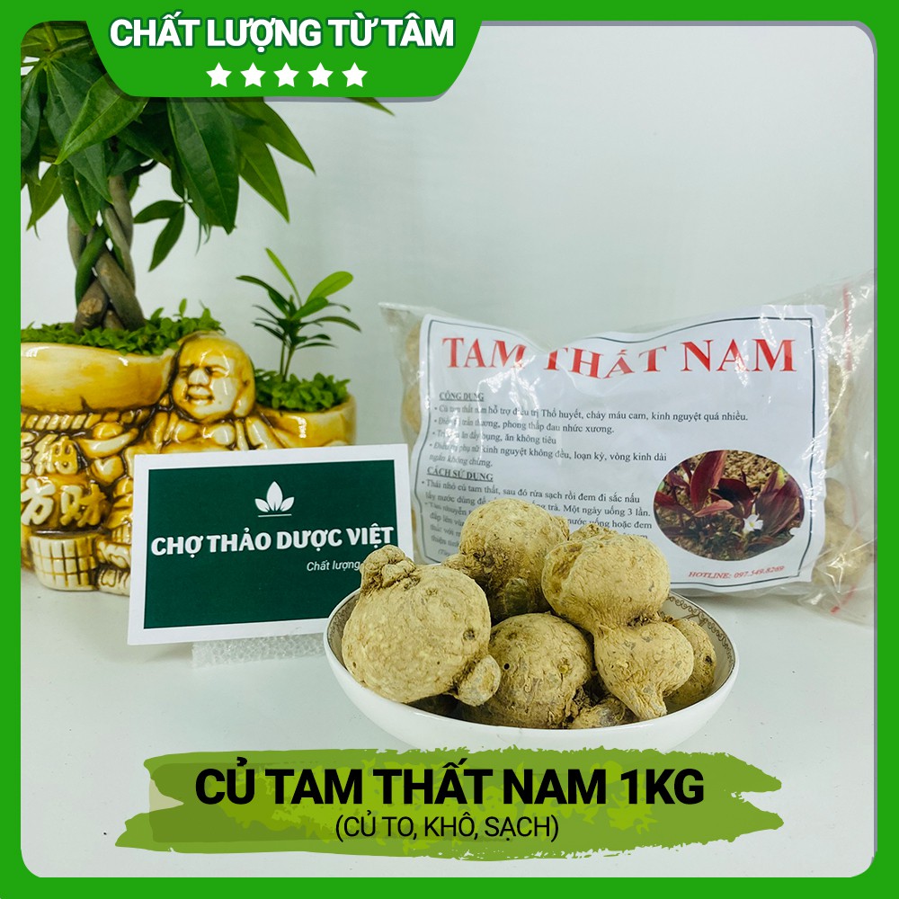 1kg Tam Thất Nam (Củ To, Khô, Sạch)