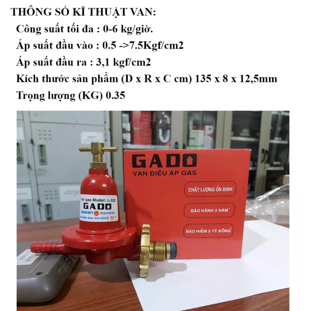 Van gas công nghiệp GADO L-323 - Van cao áp dùng cho bếp công nghiệp khè