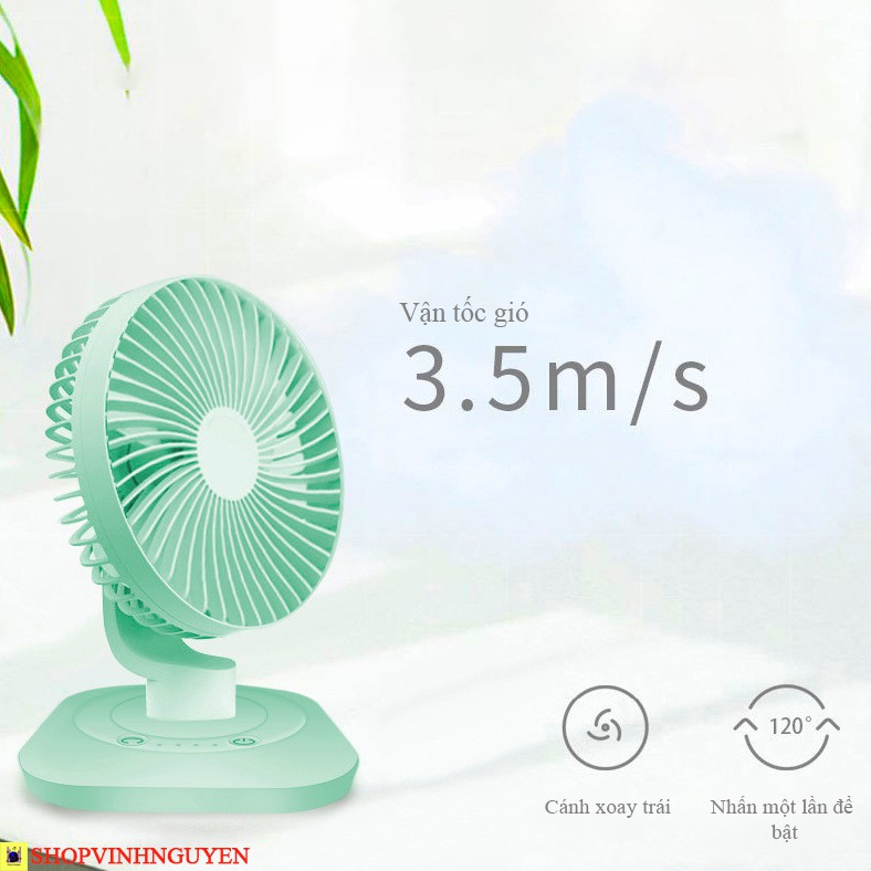 Quạt Điều Hòa Để Bàn Mini Y1 Tích Hợp Pin Sạc Khủng 3000mAh Có Chế Độ Xoay 120 Độ Độ Ồn Thấp Làm Mát Hiệu Quả | BigBuy360 - bigbuy360.vn