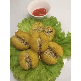 xôi gà nấm mini thơm ngon