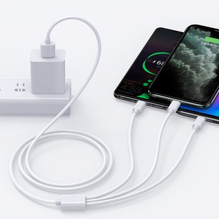 Cáp sạc 3 đầu - cáp sạc nhanh iphone, usb, type c