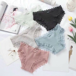 Combo 10 quần coton viền ren nơ