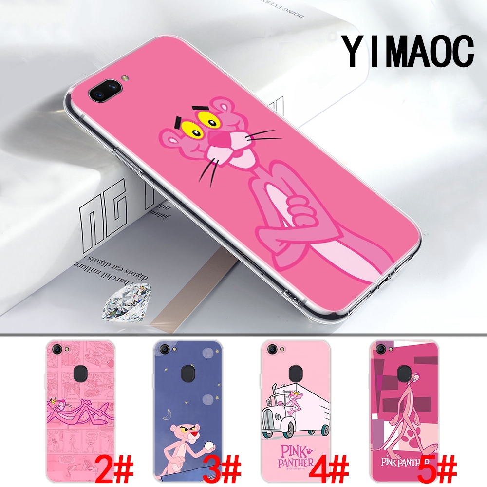 Ốp Lưng Tpu Mềm Trong Suốt In Hình Báo Hồng Cho Oppo F11 F1 Plus R9 R9S R15 R17 Pro Ax5S A7X Ax7 112u