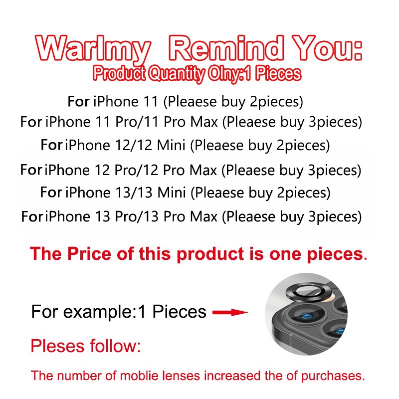 Miếng Dán Bảo Vệ camera Chống Rơi Vỡ Cho iphone 15 14 / 13 / 12 / 11 pro max 14plus 15plus 13mini 12mini hd