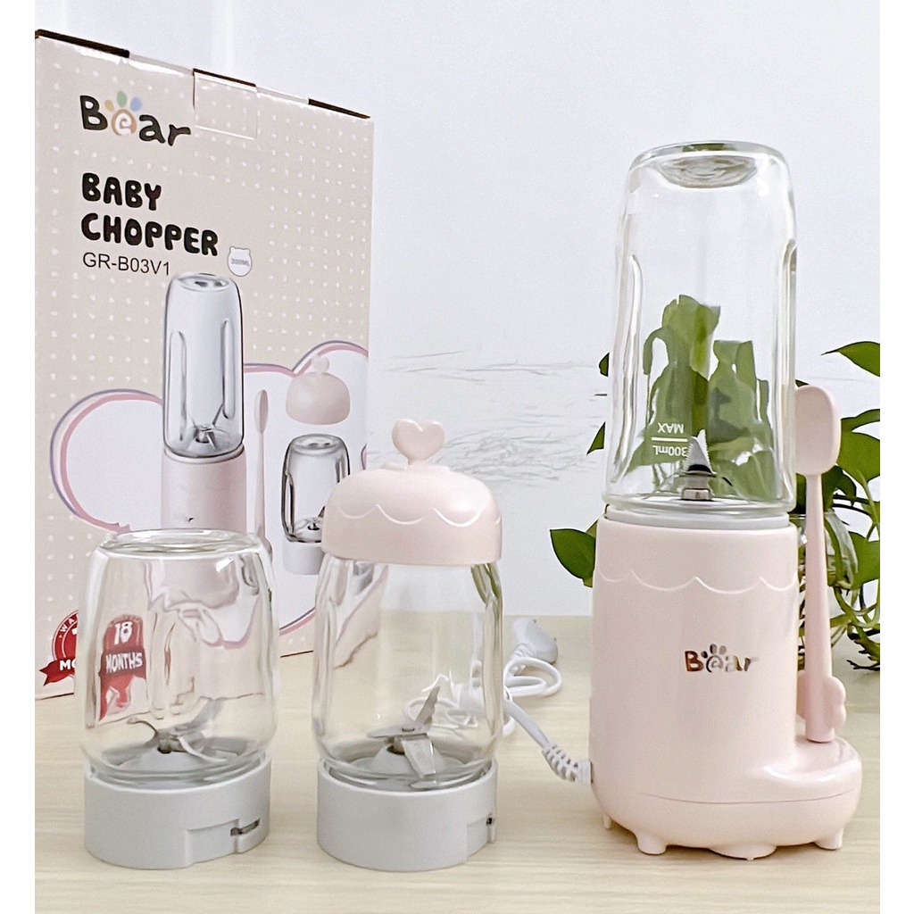 Máy Xay Đa Năng Bear 3 Cối Thủy Tinh BẢN QUỐC TẾ CHÍNH HÃNG