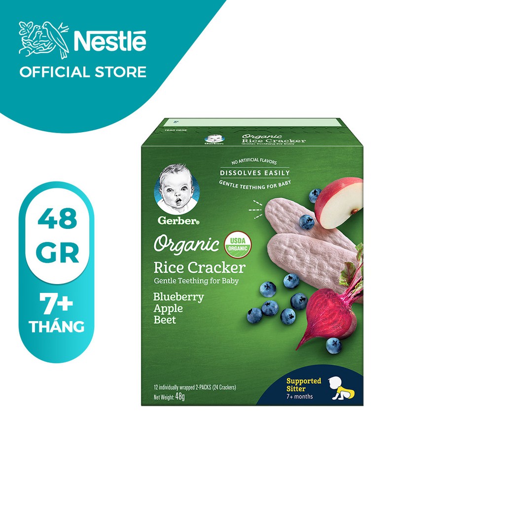 [MKB Gift] Bánh gạo hữu cơ GERBER ORGANIC – Hộp 48G