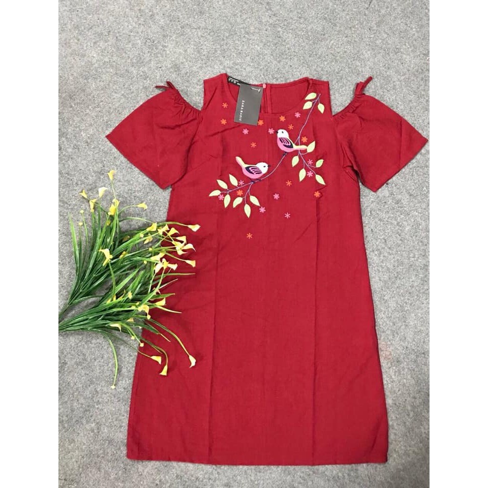 Đầm vải tơ tằm size M, L, XL giá 200K