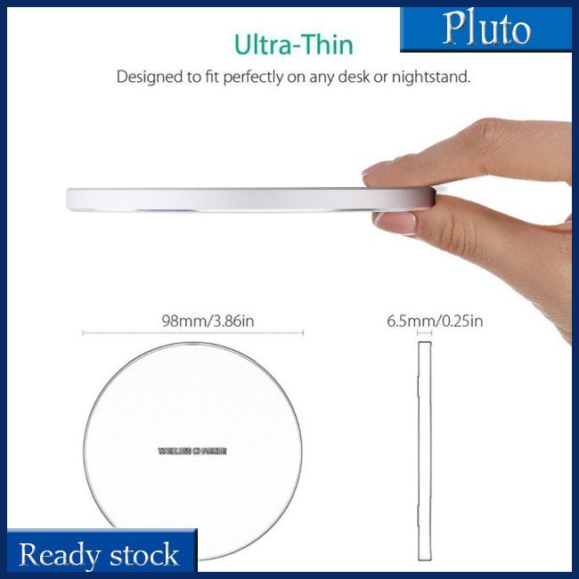 Mới Bộ Sạc Không Dây Siêu Mỏng Từ Tính Hợp Kim Nhôm 15Wqi