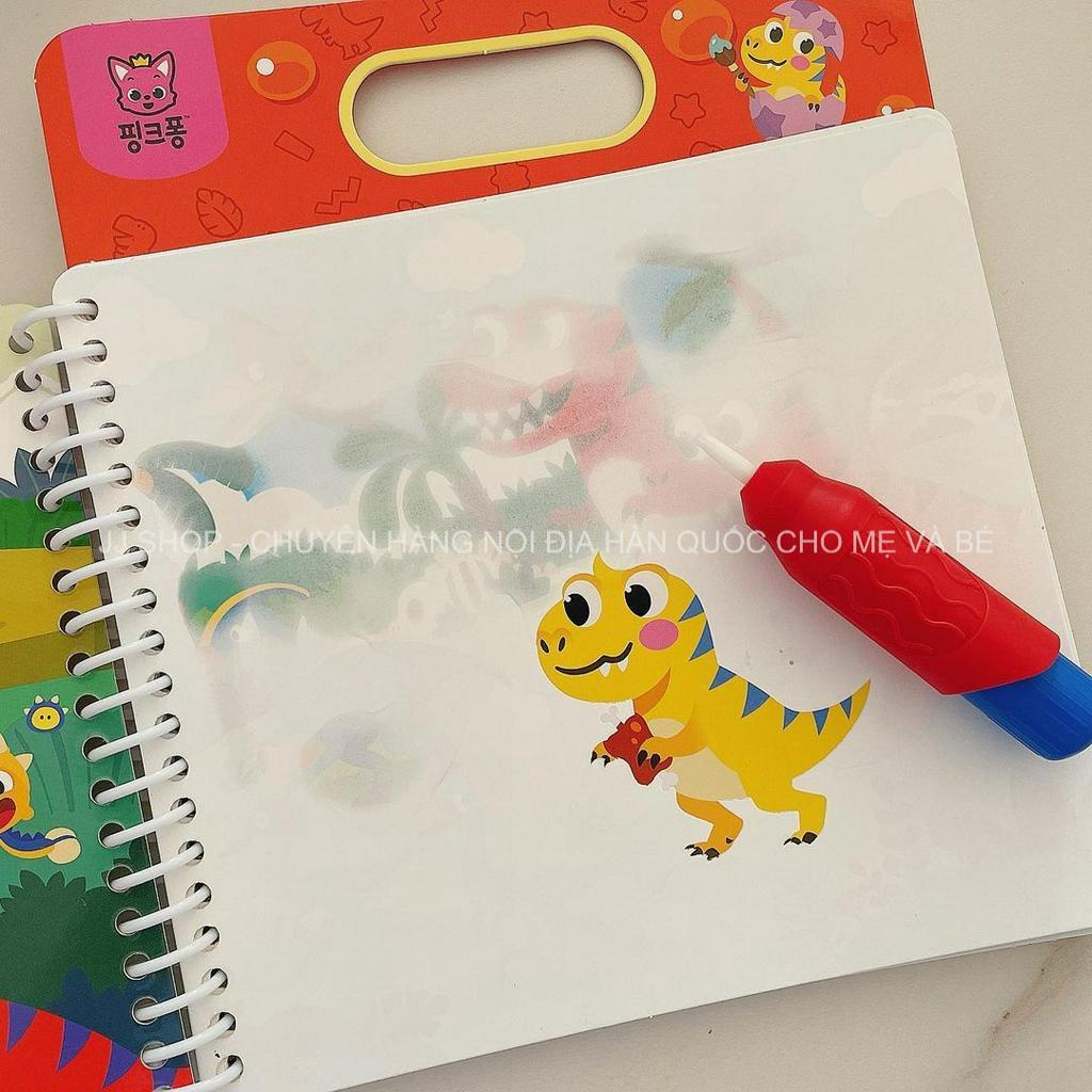 Sách Tô Màu Bằng Bút Nước Baby Shark / PinkFong / Dino - Nội Địa Hàn Quốc Cho Bé