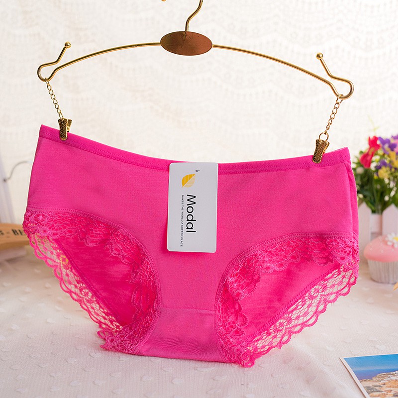 Quần lót nữ cotton, quần lót cotton kháng khuẩn viền ren giá rẻ 04
