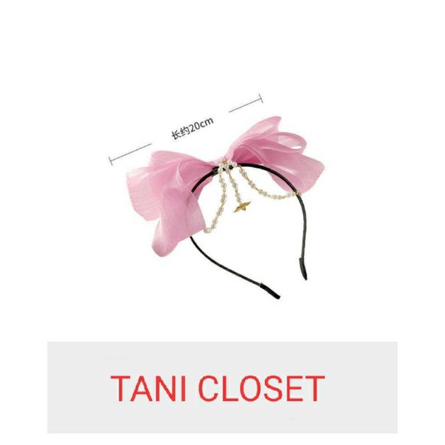 Băng Đô Nơ Voan Lolita Đính Ngọc