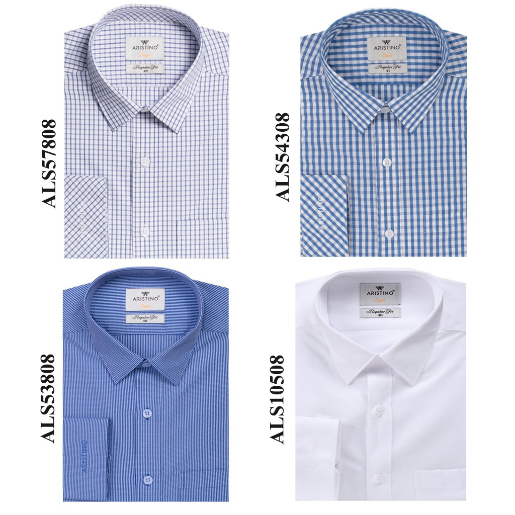 Áo Sơ Mi Nam Dài Tay Aristino – ALS53808,  ALS57808, ALS54308, ALS10508 Kháng Tia UV, Ít Nhăn, Mềm Mát