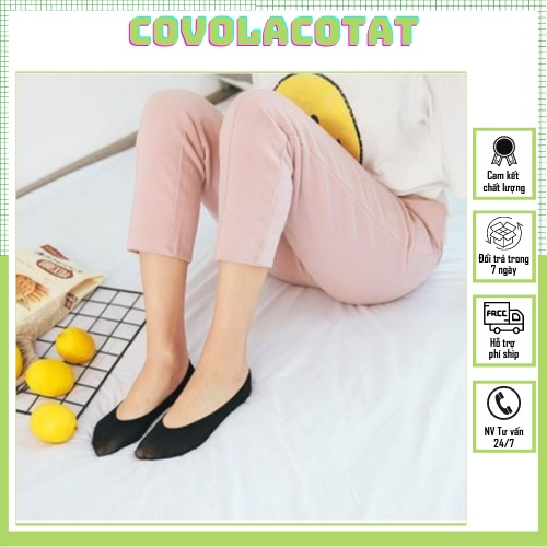 Tất Nữ da chân đi giày lười vớ tảng hình công sở Covolacotat