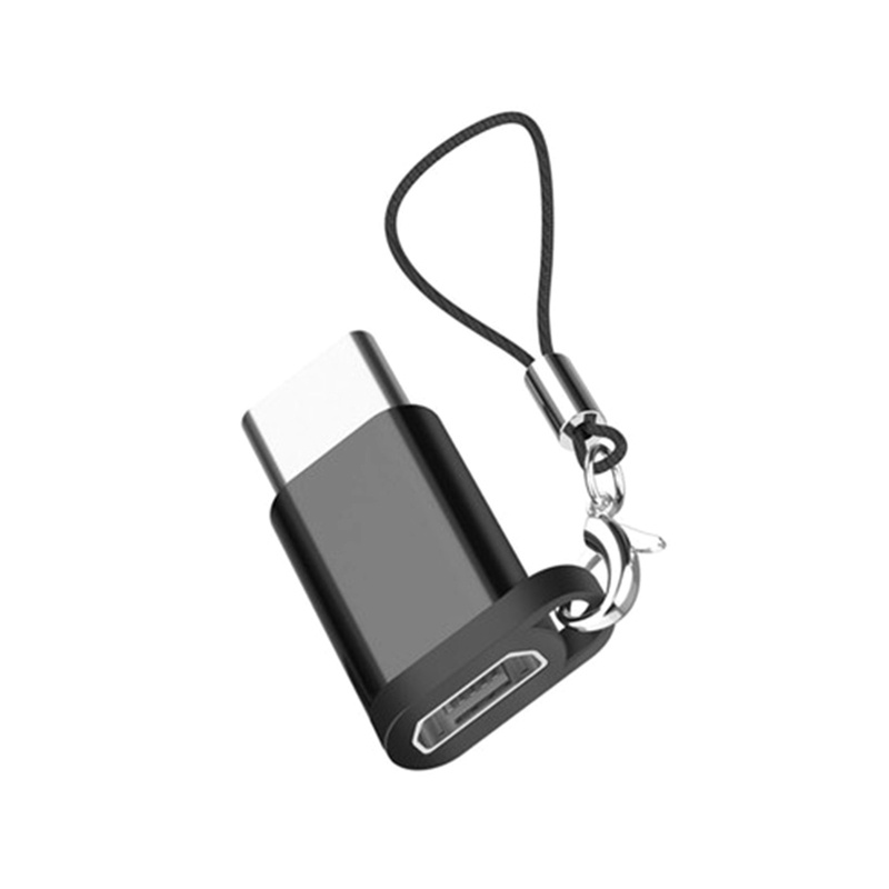 Bộ 2 đầu chuyển đổi Micro USB sang USB C kèm dây đeo tiện dụng cho du lịch/ làm việc