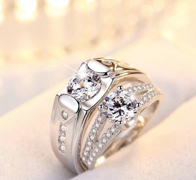 Nhẫn đôi nam nữ NGỌC MẬU mẫu to