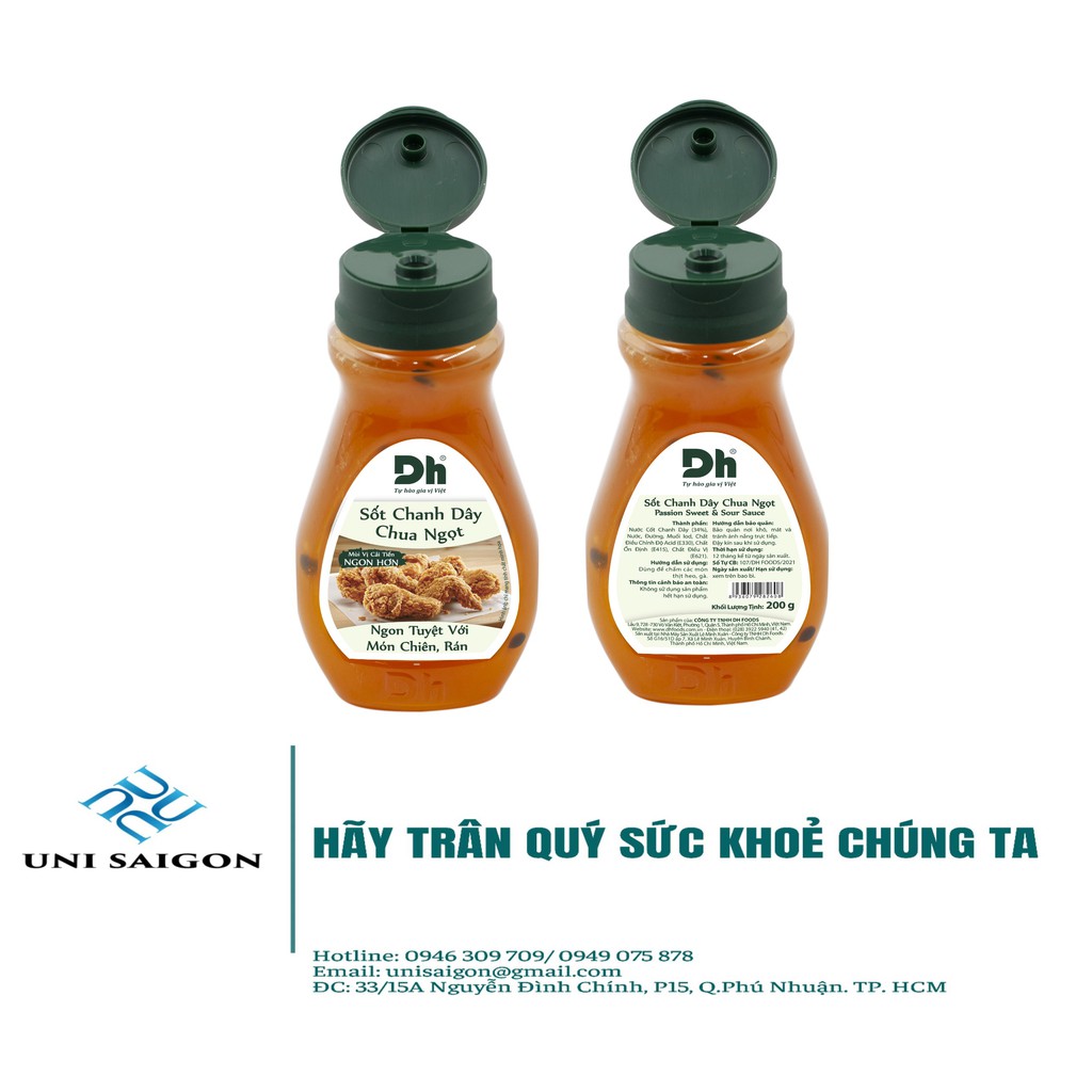 Sốt Chanh Dây Chua Ngọt - Thương hiệu DH Foods