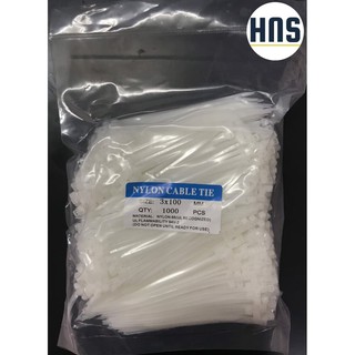 Bộ 1000 dây thít nhựa màu (đen / trắng), kích cỡ 3x100mm, cam đoan hàng thật, bền bỉ, chịu nhiệt, chịu lực vô cùng tốt