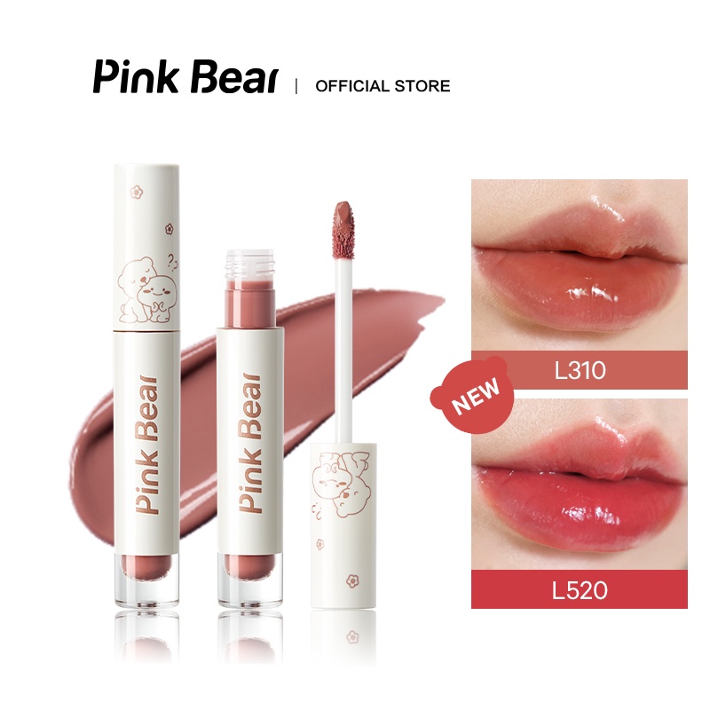 Son Kem Bóng Pink Bear Glass Shine Gloss Liquid Hydrating Long-lasting 2.5g | BigBuy360 - bigbuy360.vn