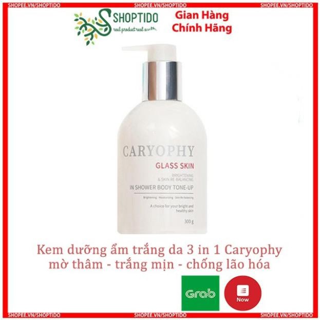 Kem Dưỡng Ẩm Trắng Da 3in1 Glass skin in Shower Body Tone up Caryophy