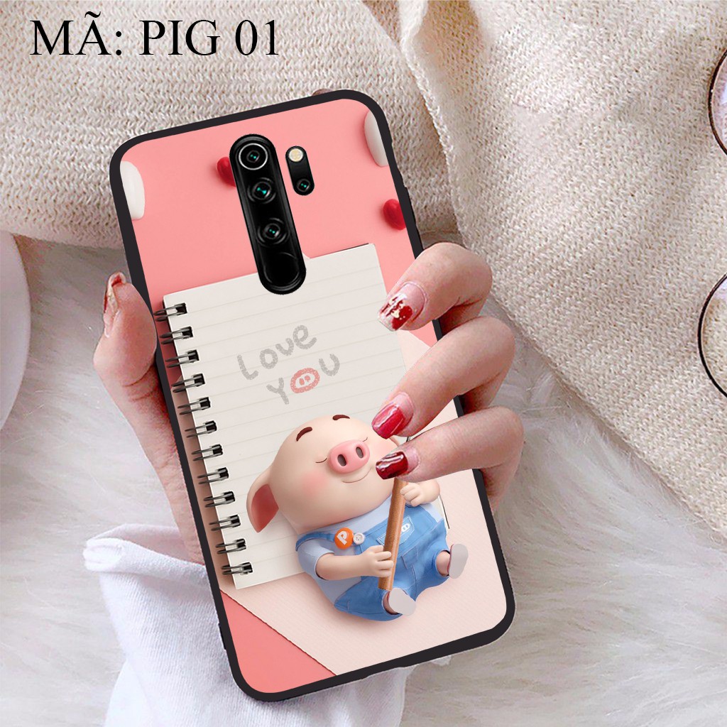 Ốp lưng Xiaomi Redmi Note 8 Pro viền dẻo TPU BST Lợn Tết