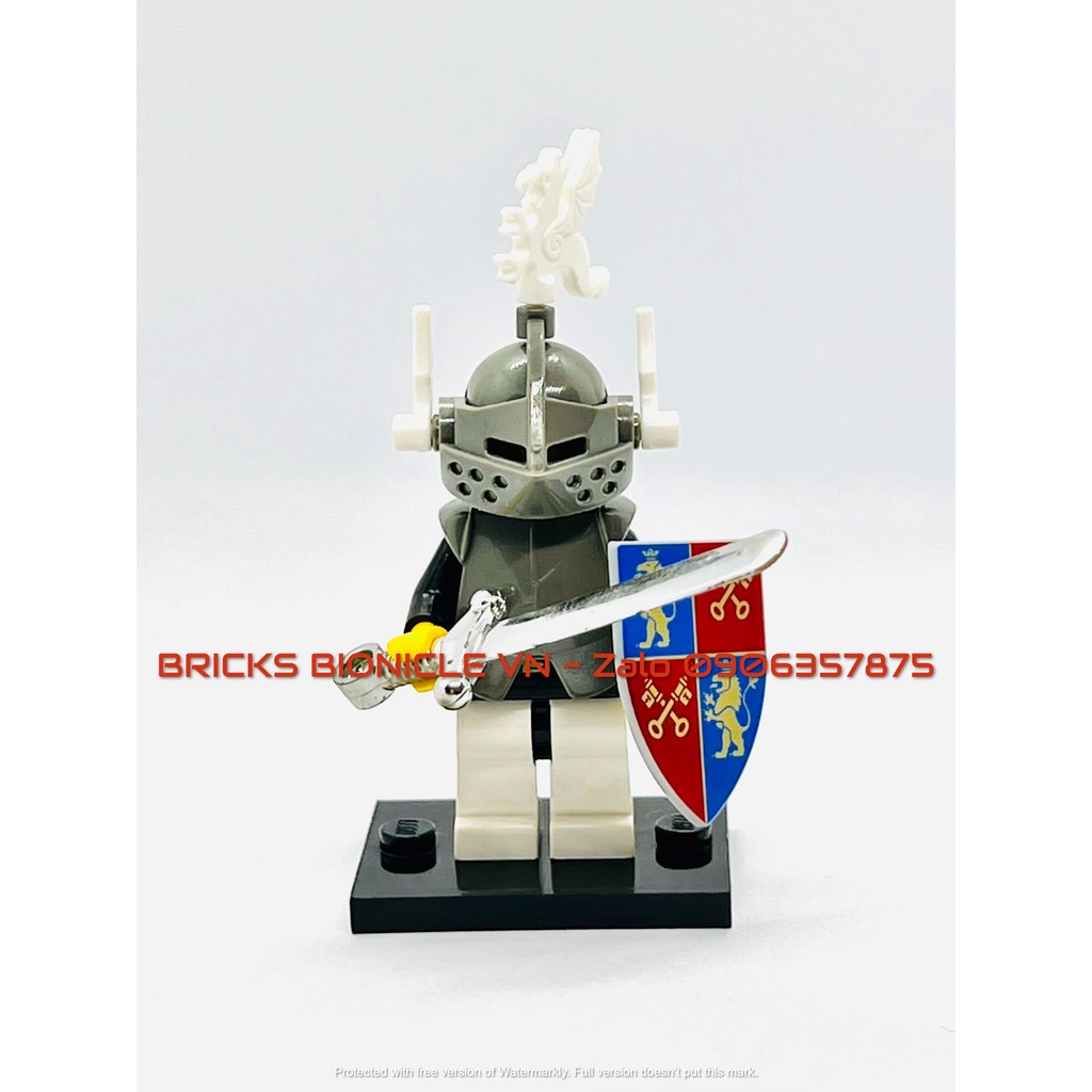 LEGO MINIFIGURES - ĐỒ CHƠI XẾP HÌNH LEGO NHÂN VẬT TRUNG CỔ - BLACK KNIGHT - HIỆP SĨ BÓNG TỐI