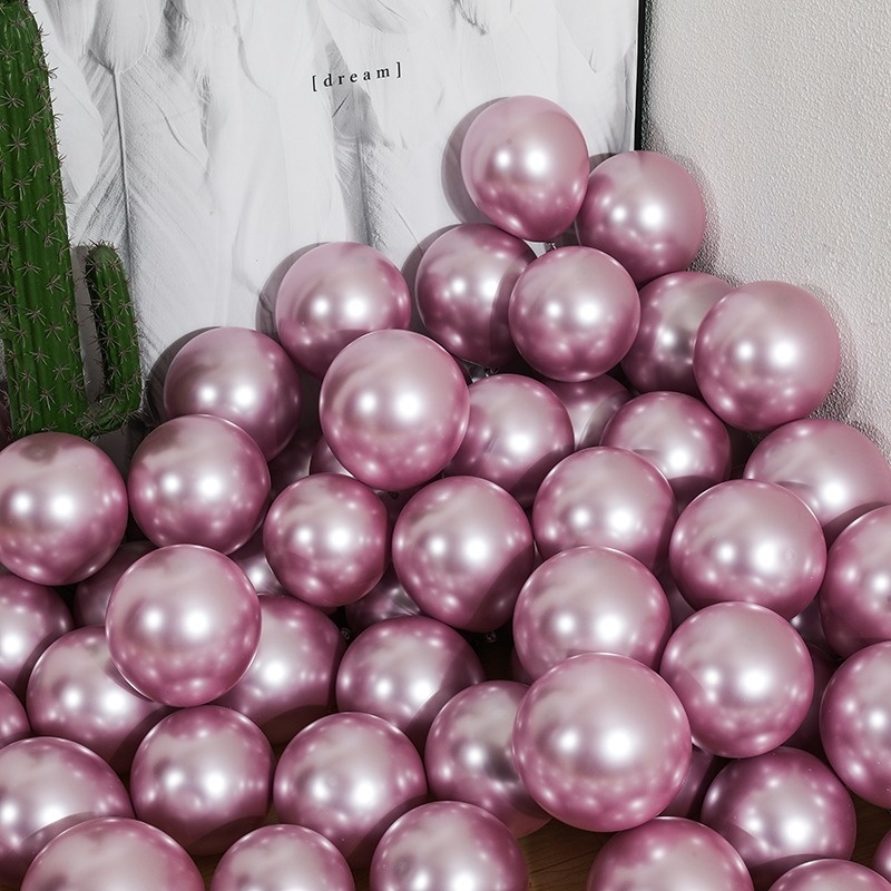 Set 10 Bong Bóng Cao Su Latex Màu Vàng / Bạc / Đen Độc Đáo Trang Trí Tiệc Cưới / Giáng Sinh / Halloween