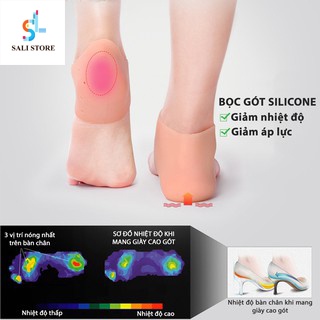 Vớ silicon chống đau gót chân, tất giúp đi giày êm và chống nứt nẻ da SALI PK68