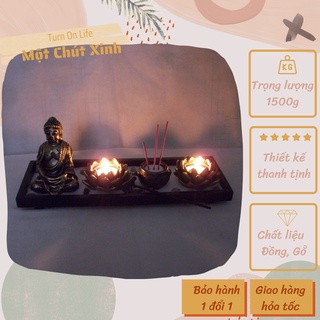 Set đốt trầm sen nến sáng tạo❤️Freeship-có sẵn🍀
