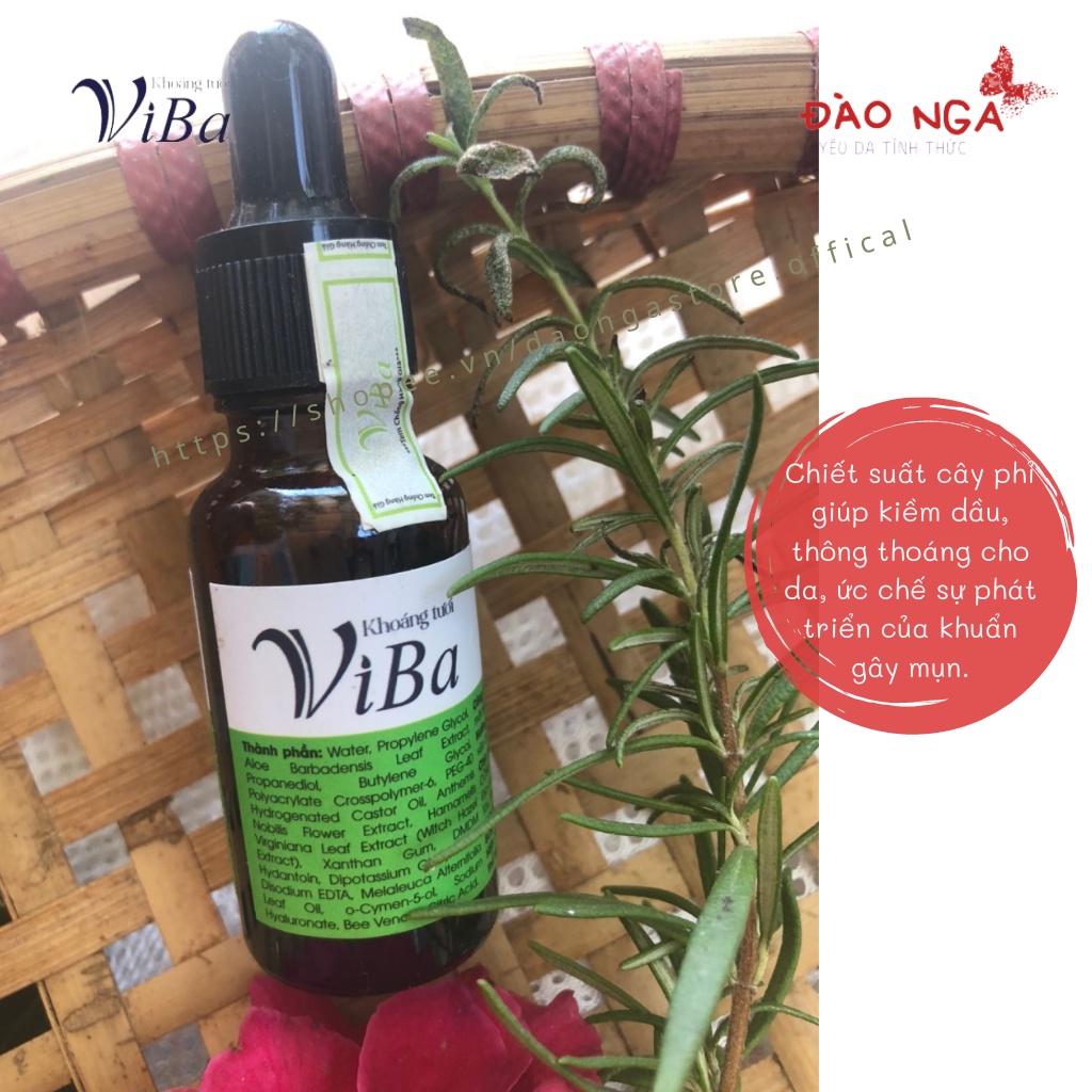 SERUM MỤN VIBA - Tinh chất tràm trà nọc ong ngừa và thu cồi mụn, cải thiện tổn thương da Đào Nga