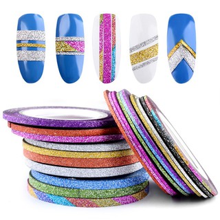 Cuộn băng dính 3D 6 màu dùng để làm nail