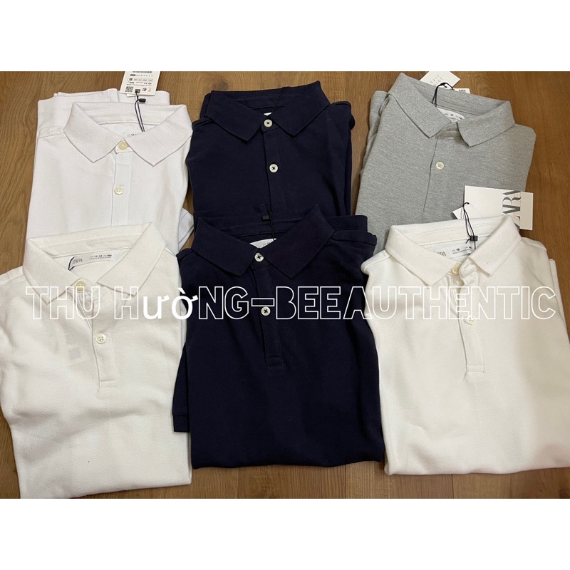 ÁO POLO ZARA AUTH TRẮNG/ XANH/ GHI