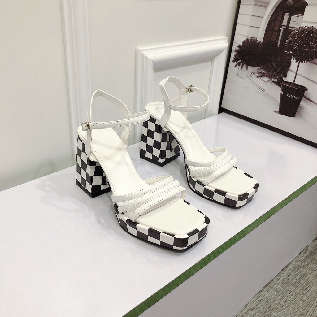 Sandal Nữ Cao Gót 9p  Mũi Đúp Trước 2p Sang Xinh Chuẩn Form Lên Chân Tôn Dáng - Chị Chảnh Store