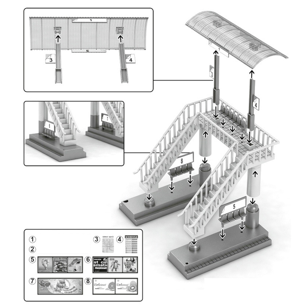 Mô hình trạm xe lửa dùng để trang trí độc đáo