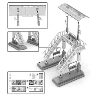 Mô hình trạm xe lửa dùng để trang trí độc đáo