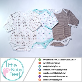 Bộ 3 Body Dài Tay KIDS CENTER (baby bodysuits long-sleeve)