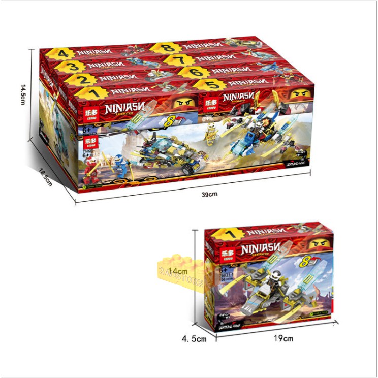 Đồ chơi lắp ráp Lego Ninjasn Chiến xa chiến cơ 8 IN 1 -  Kích thích sáng tạo cho bé - Trò chơi Xếp hình mô hình nhân vật