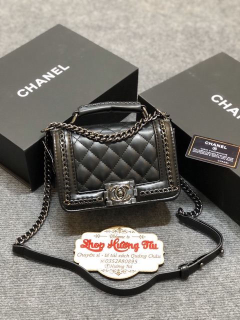 Túi ô trám viền xích size 20 và 25 | BigBuy360 - bigbuy360.vn