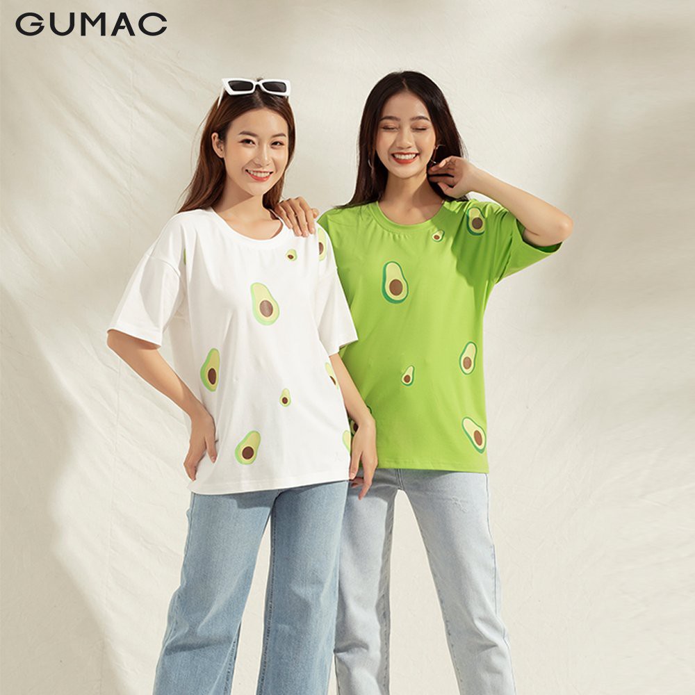 [Mã WABRGU giảm 50k đơn từ 0đ] Áo thun nữ in trái bơ GUMAC đủ màu, đủ size thiết kế basic năng động, trẻ trung ATA1116 | BigBuy360 - bigbuy360.vn