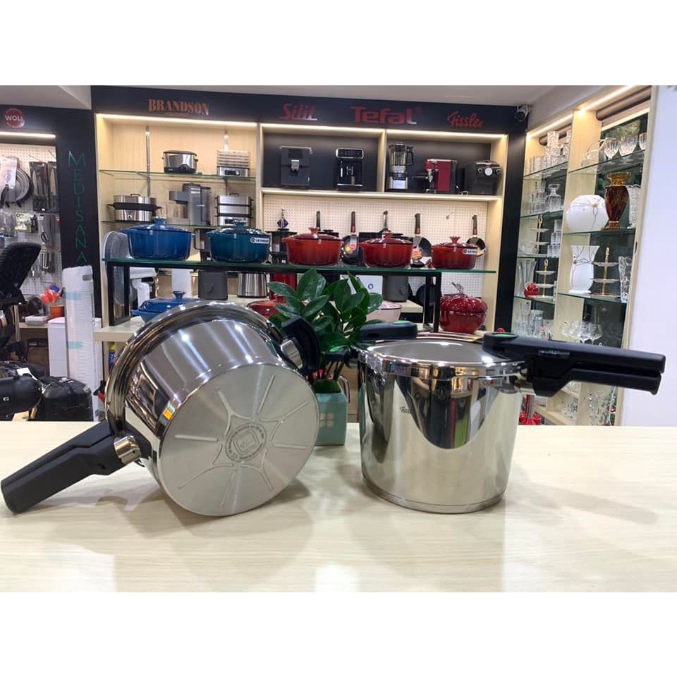 Nồi Áp Suất FISSLER VITAQUICK GREEN 6L Kèm Xửng Hấp dùng được cho bếp từ - HÀNG ĐỨC GIÁ TỐT
