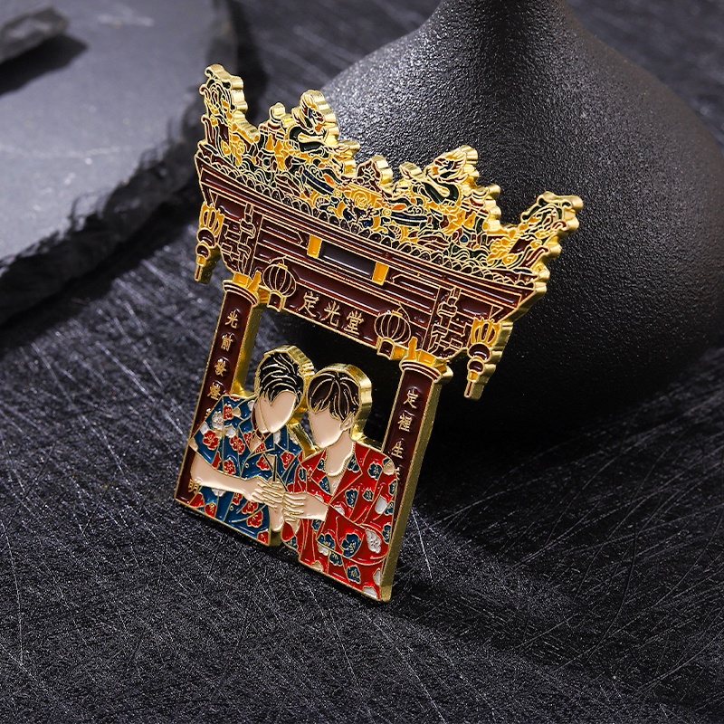 Ghim cài áo QIHE JEWELRY hình hoạt hình đáng yêu độc lạ