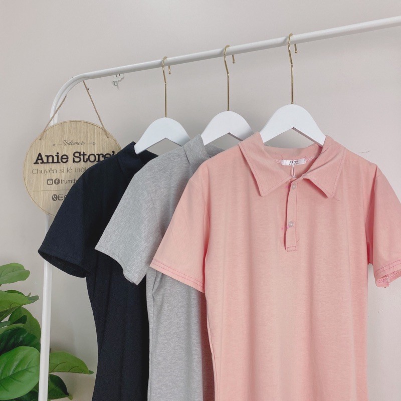 Đầm Nữ Polo Cotton Body 🦋 Váy Ngắn Nữ Dáng Ôm Cộc Tay 3 Màu 🦋