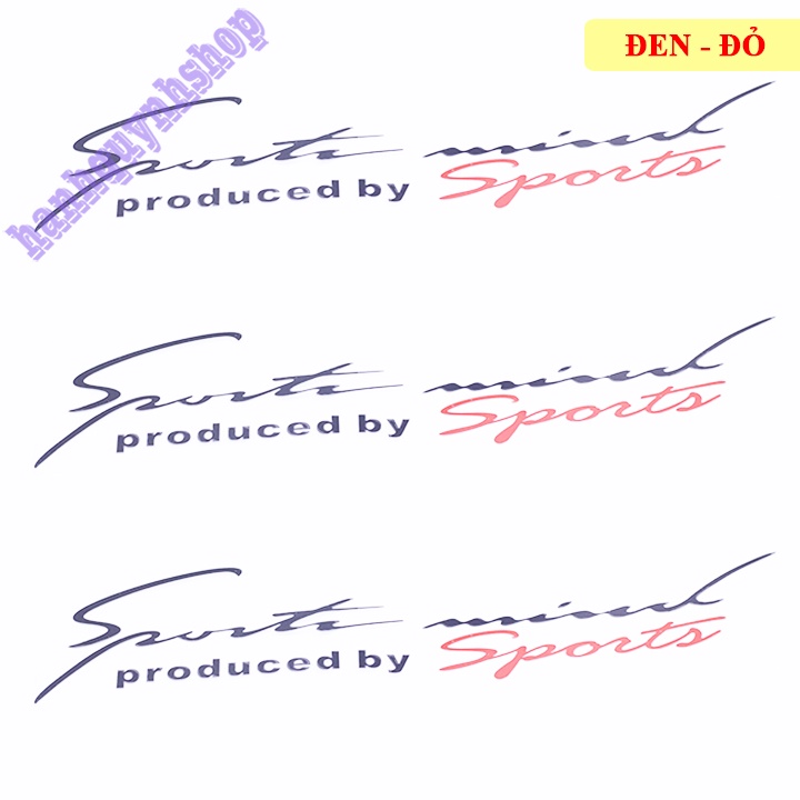 Decal Sport Mind Dán Nắp Capo Ô Tô Xe Hơi Dài 32cm