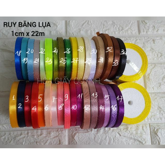 Ruy băng lụa 1cm