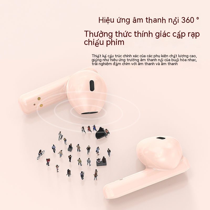 Tai Nghe Nhét Tai Bluetooth Không Dây Giảm Tiếng Ồn Chất Lượng Cao Phong Cách Retro Cho Điện Thoại / Máy Tính