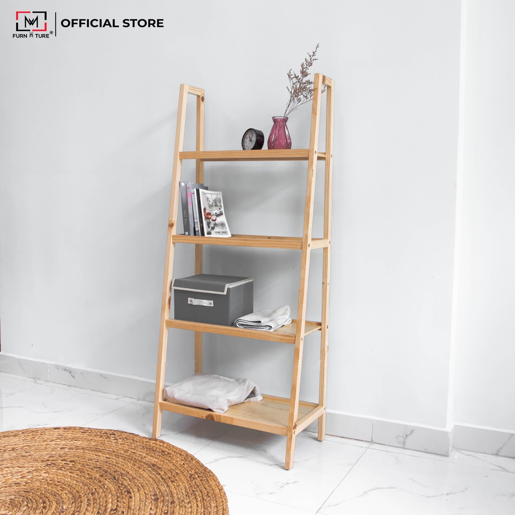 Kệ sách đa năng 4 tầng lắp ráp xuất khẩu hàn quốc MW FURNITURE - Nội thất trang trí