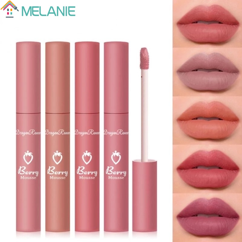 [Hàng mới về] Son kem lì mịn mượt như nhung kháng nước và không bết dính DragonRanee 12 màu tùy chọn